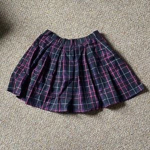 Pink Plaid Skirt
